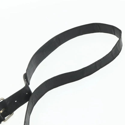 Gucci Front Zip Messenger Guccissima Leather, Black, Leather, Shoulder Bag
