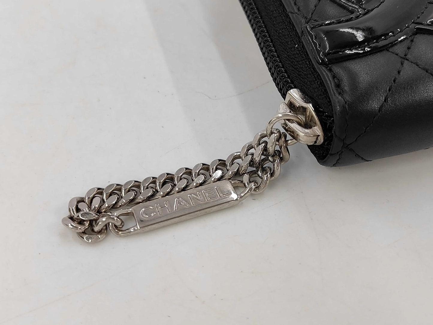 Chanel Cambon Zip Around Quilted Lambskin, Black, Leather, Wallet