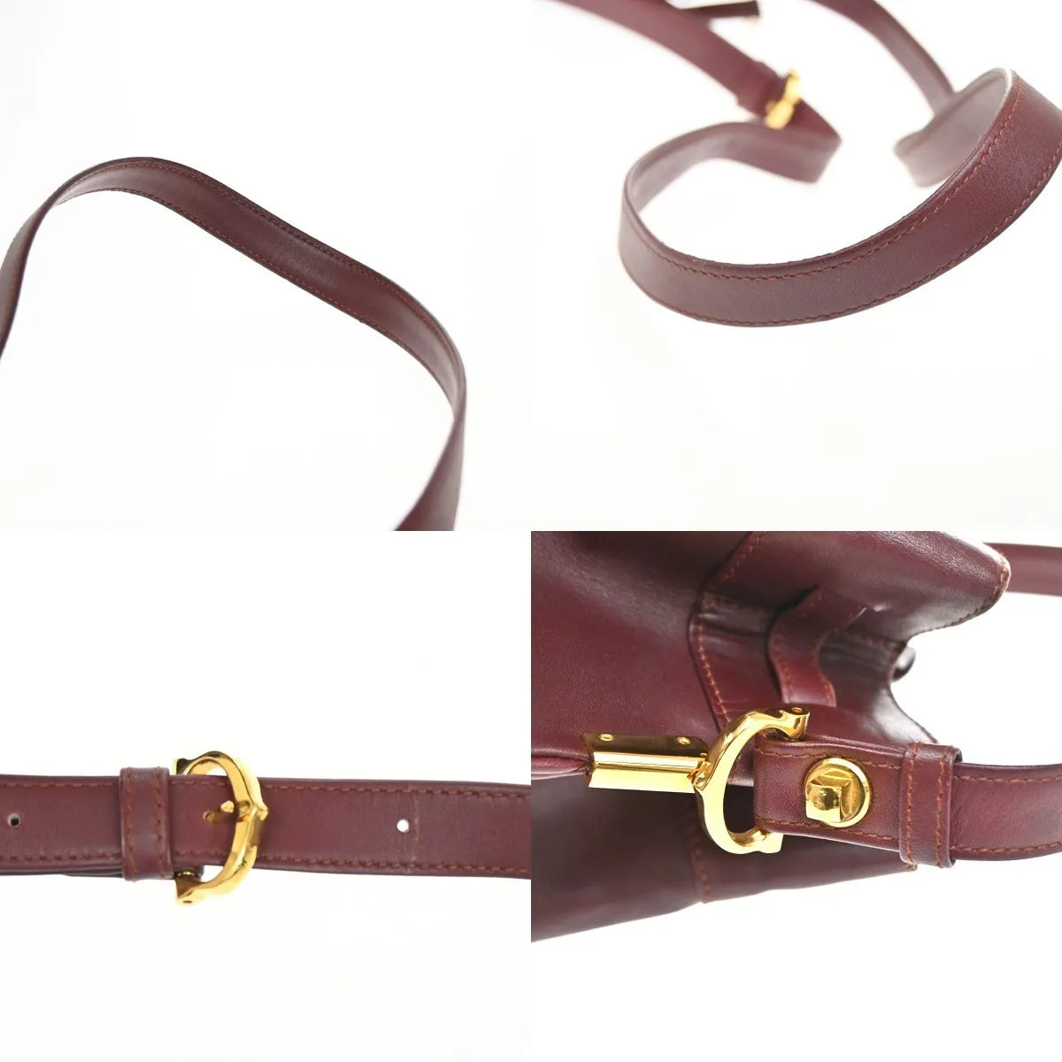 Cartier Must de cartier Leather, Red, Leather, Shoulder Bag
