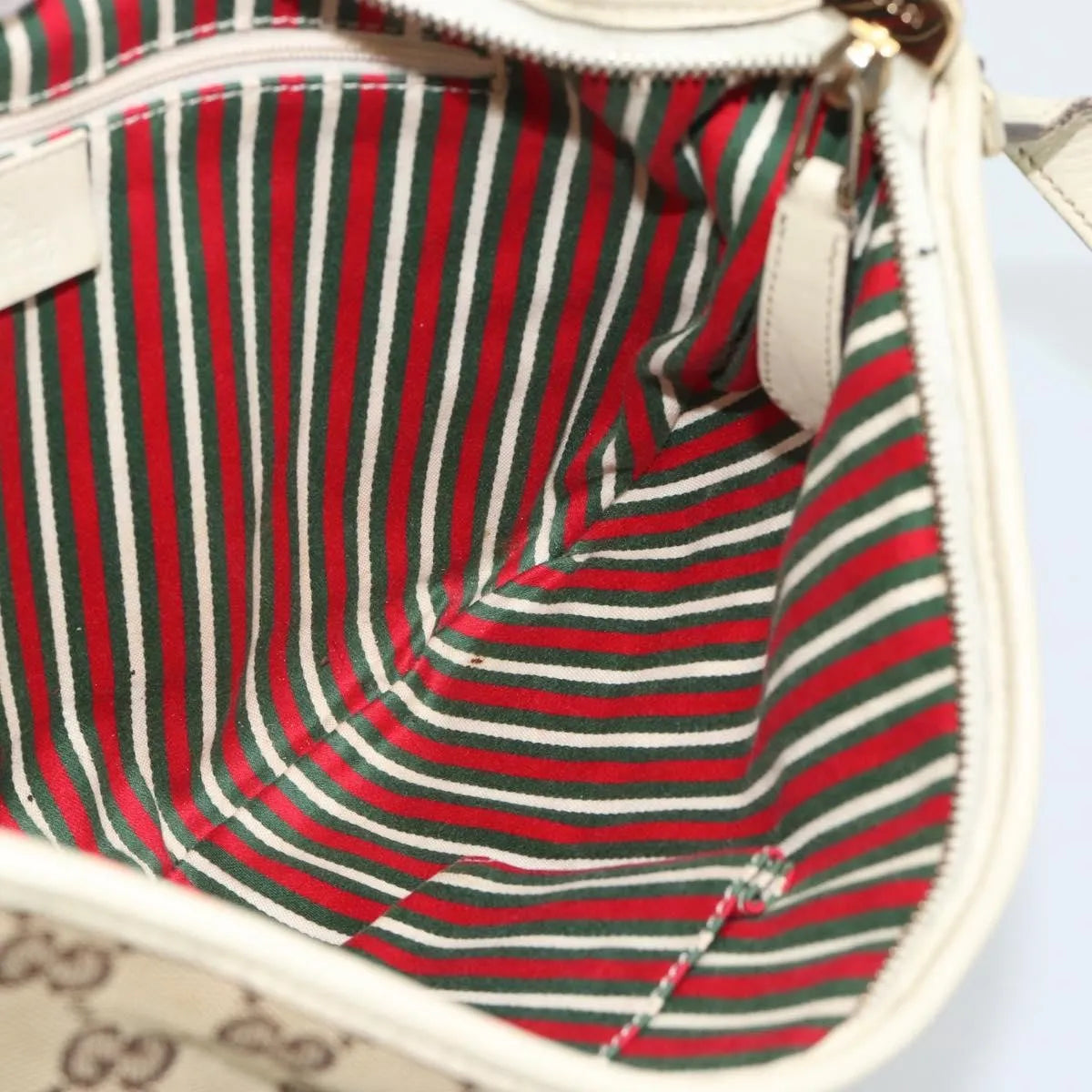 Gucci Britt Half Moon Hobo GG Canvas, Beige, Canvas, Shoulder Bag