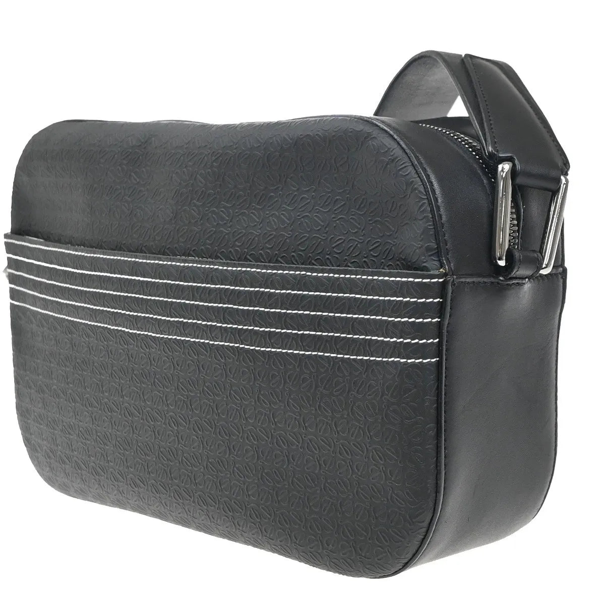 Loewe Anagram Leather, Black, PVC, Shoulder Bag