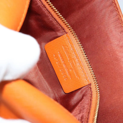 Salvatore Ferragamo Vara Bow Chain Clutch Leather, Orange, Leather, Shoulder Bag