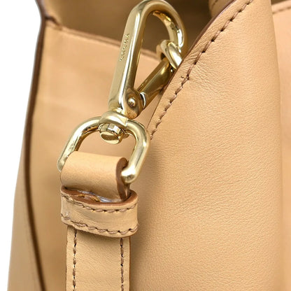 Prada Shopping Tote Cervo Leather, Beige, Leather, Handbag