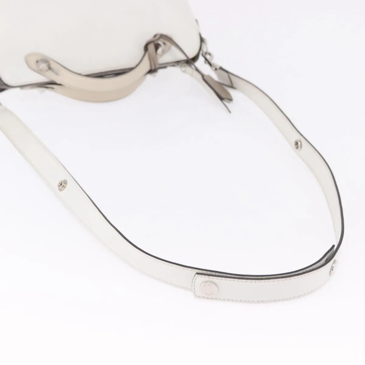 Fendi By The Way Satchel M, White, Leather, Crossbody Bag