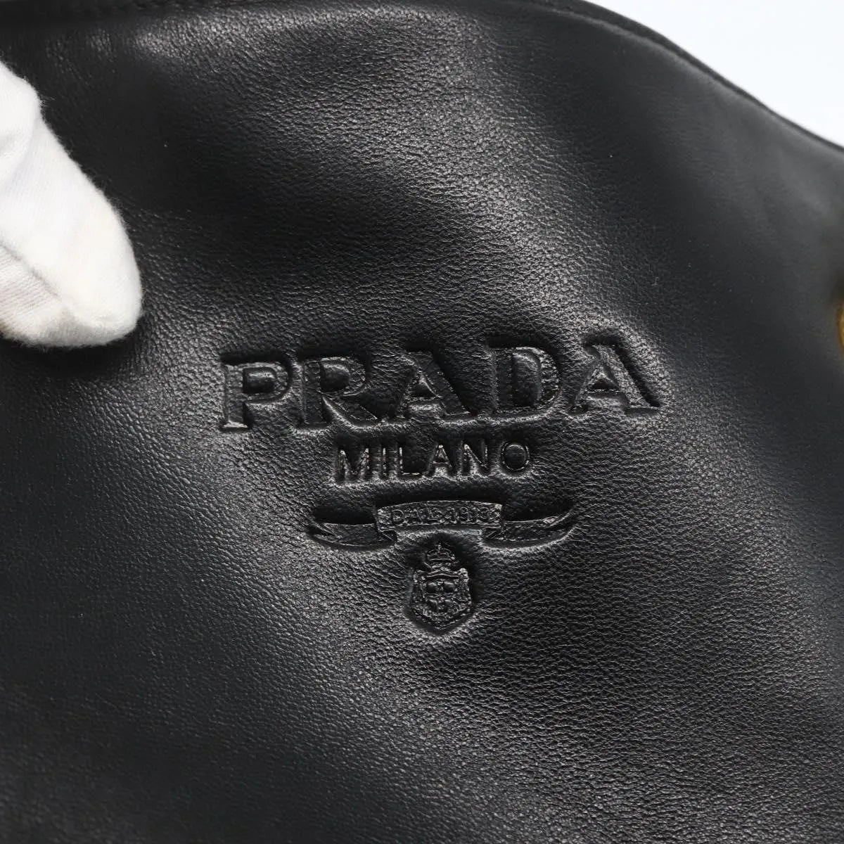 Prada Shoulder Leather, Black, Leather, Shoulder Bag