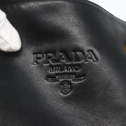 Prada Shoulder Leather, Black, Leather, Shoulder Bag