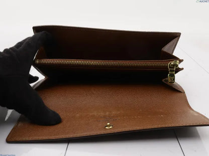 Louis Vuitton Zippy wallet vertical, Brown, Canvas, Wallet