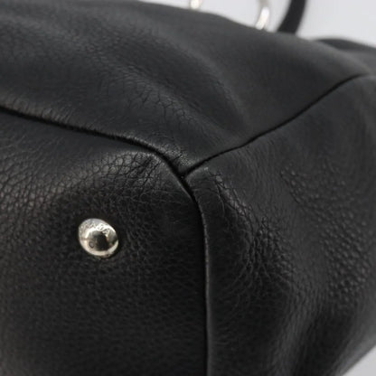 Prada Top Handle Tote Leather, Black, Leather, Tote Bag