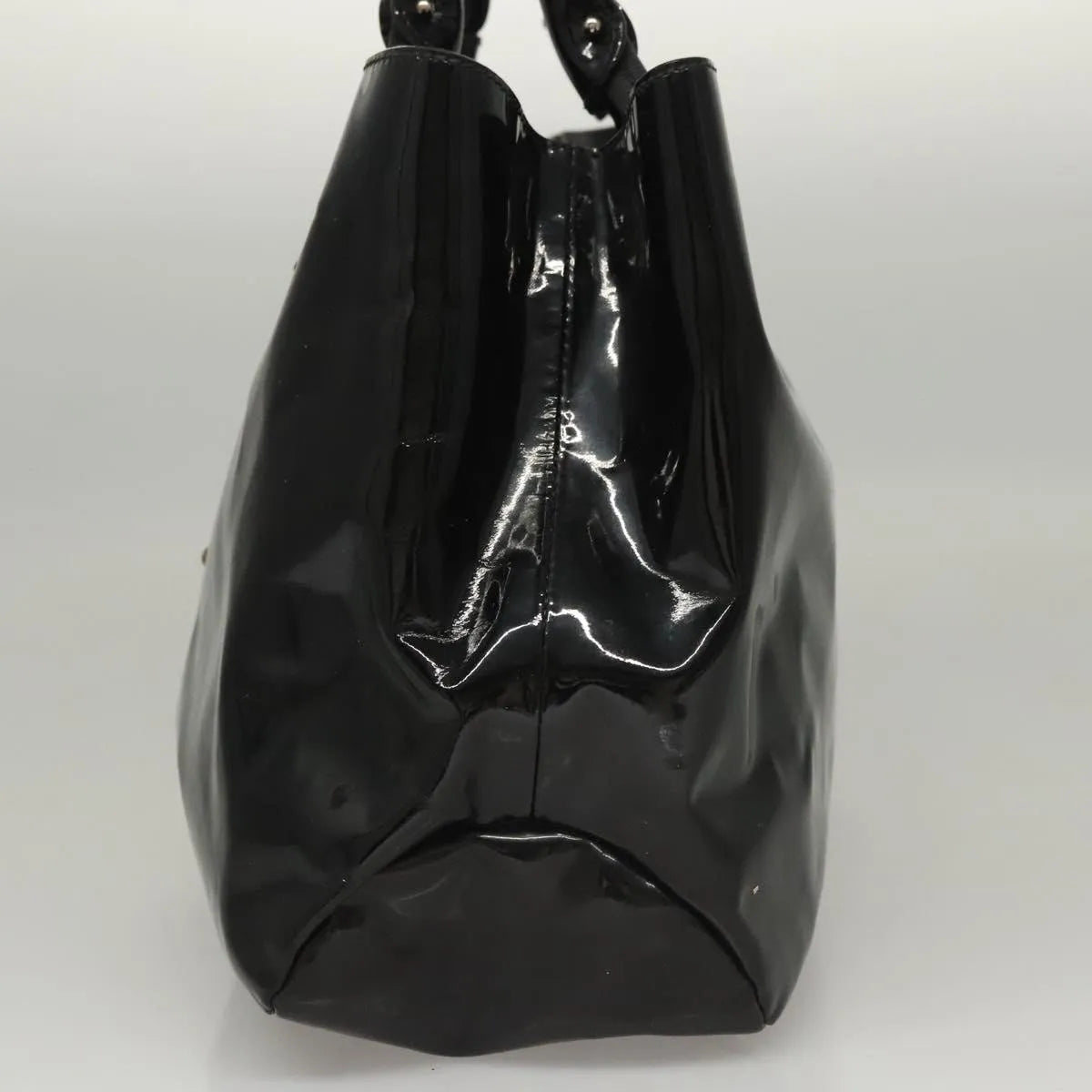 Salvatore Ferragamo Vala Patent leather, Black, Patent Leather, Handbag