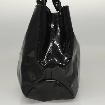 Salvatore Ferragamo Vala Patent leather, Black, Patent Leather, Handbag