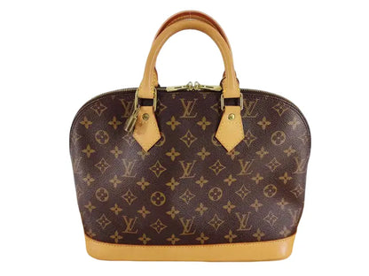 Louis Vuitton Vintage Alma Monogram Canvas, Brown, Canvas, Handbag