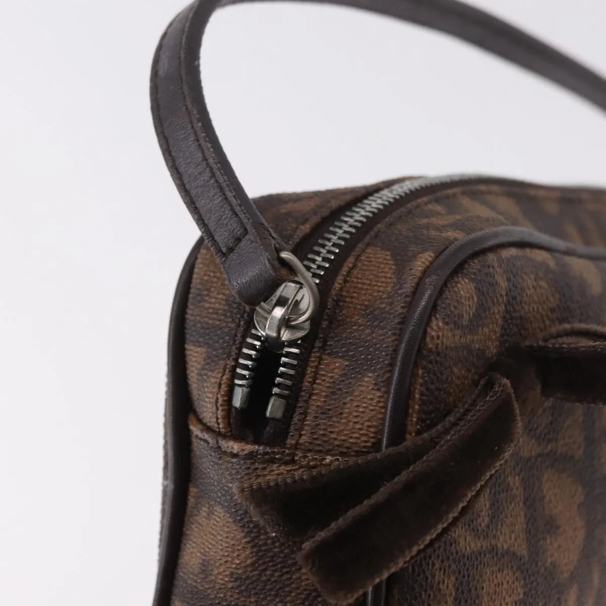 Christian Dior Vintage Trotter Diorissimo Canvas, Brown, Canvas, Clutch