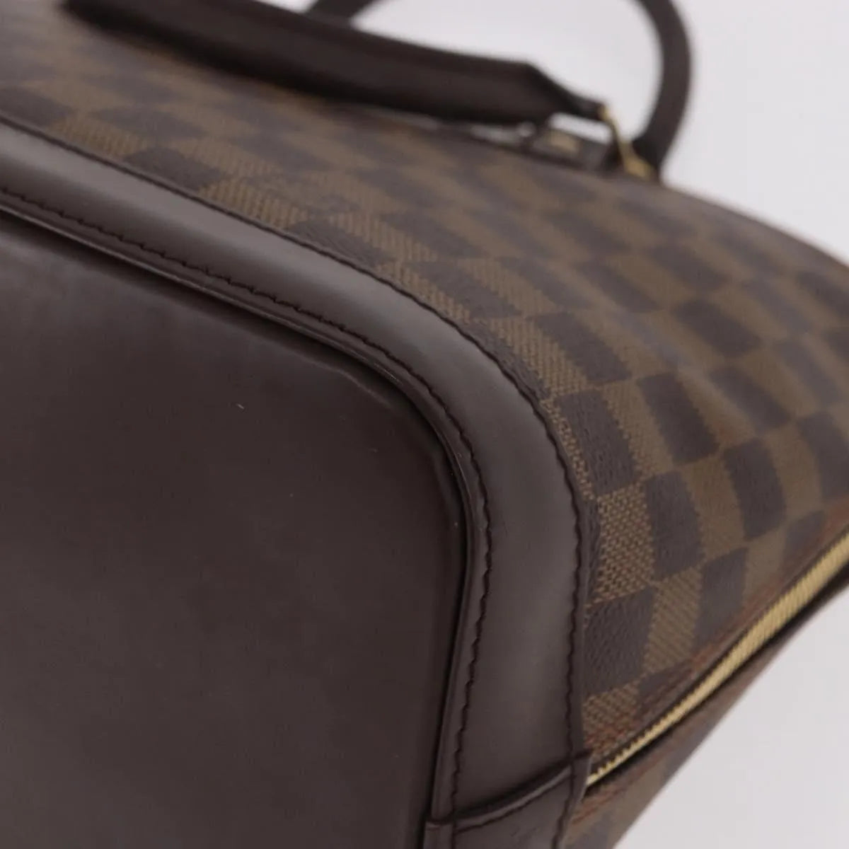 Louis Vuitton Alma Damier, Brown, Canvas, Handbag