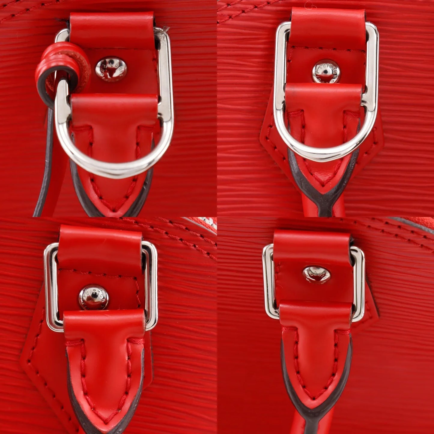 Louis Vuitton Alma Epi Leather, Red, Leather, Handbag