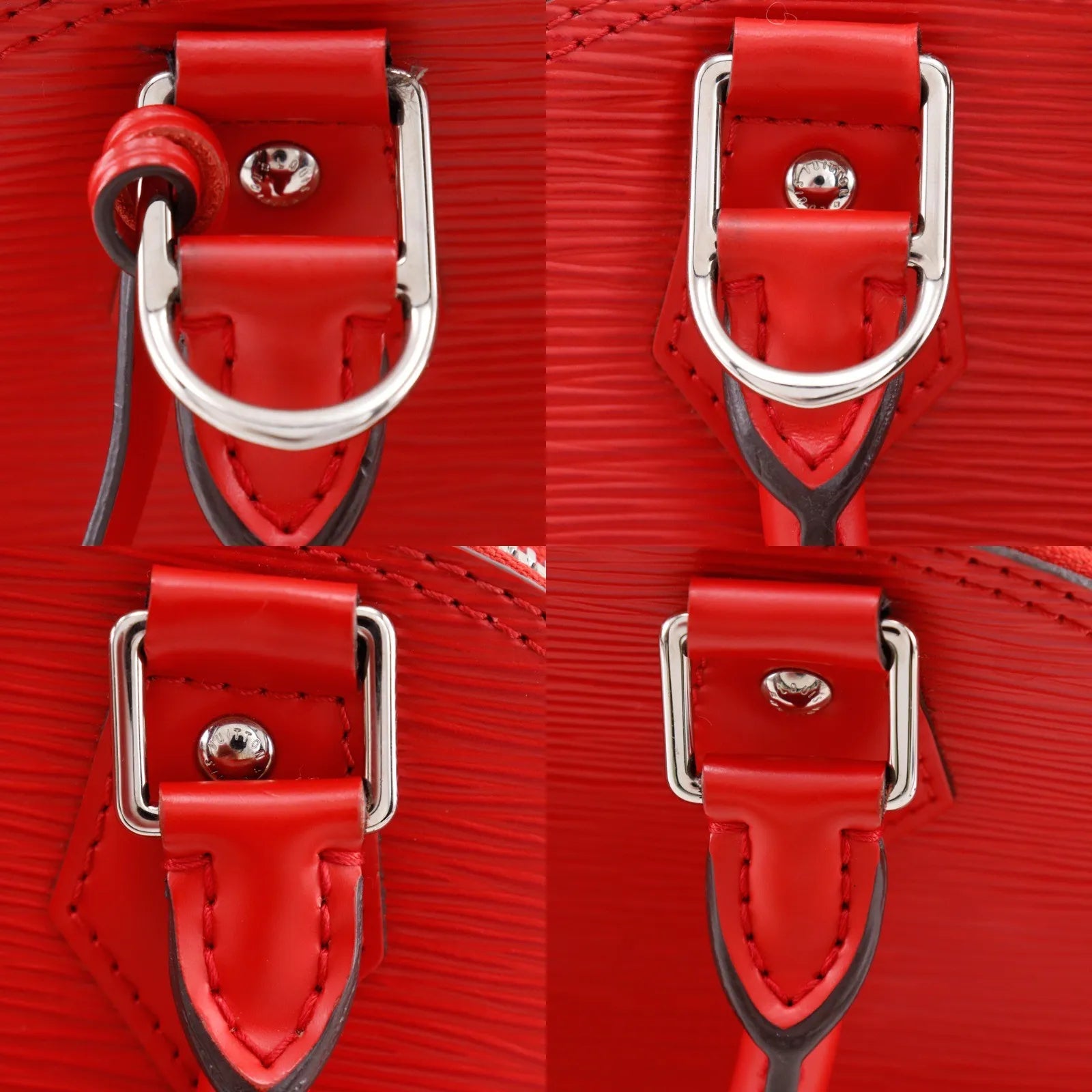 Louis Vuitton Alma Epi Leather, Red, Leather, Handbag