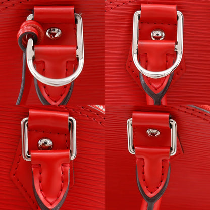 Louis Vuitton Alma Epi Leather, Red, Leather, Handbag