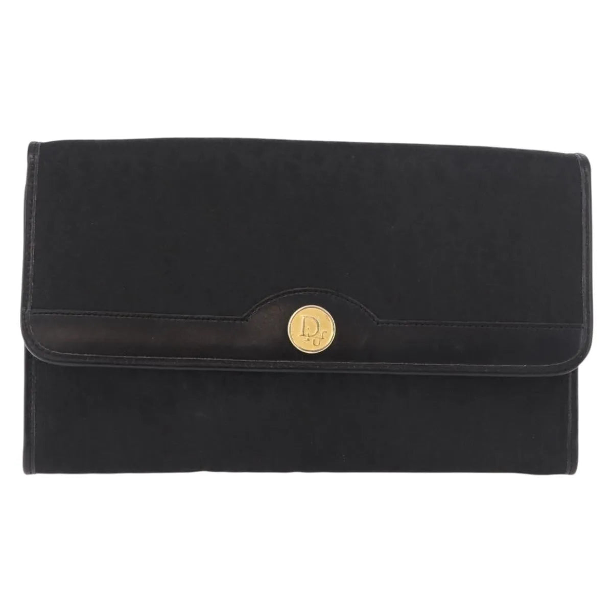 Christian Dior Vintage Honeycomb chain Canvas, Black, Canvas, Shoulder Bag