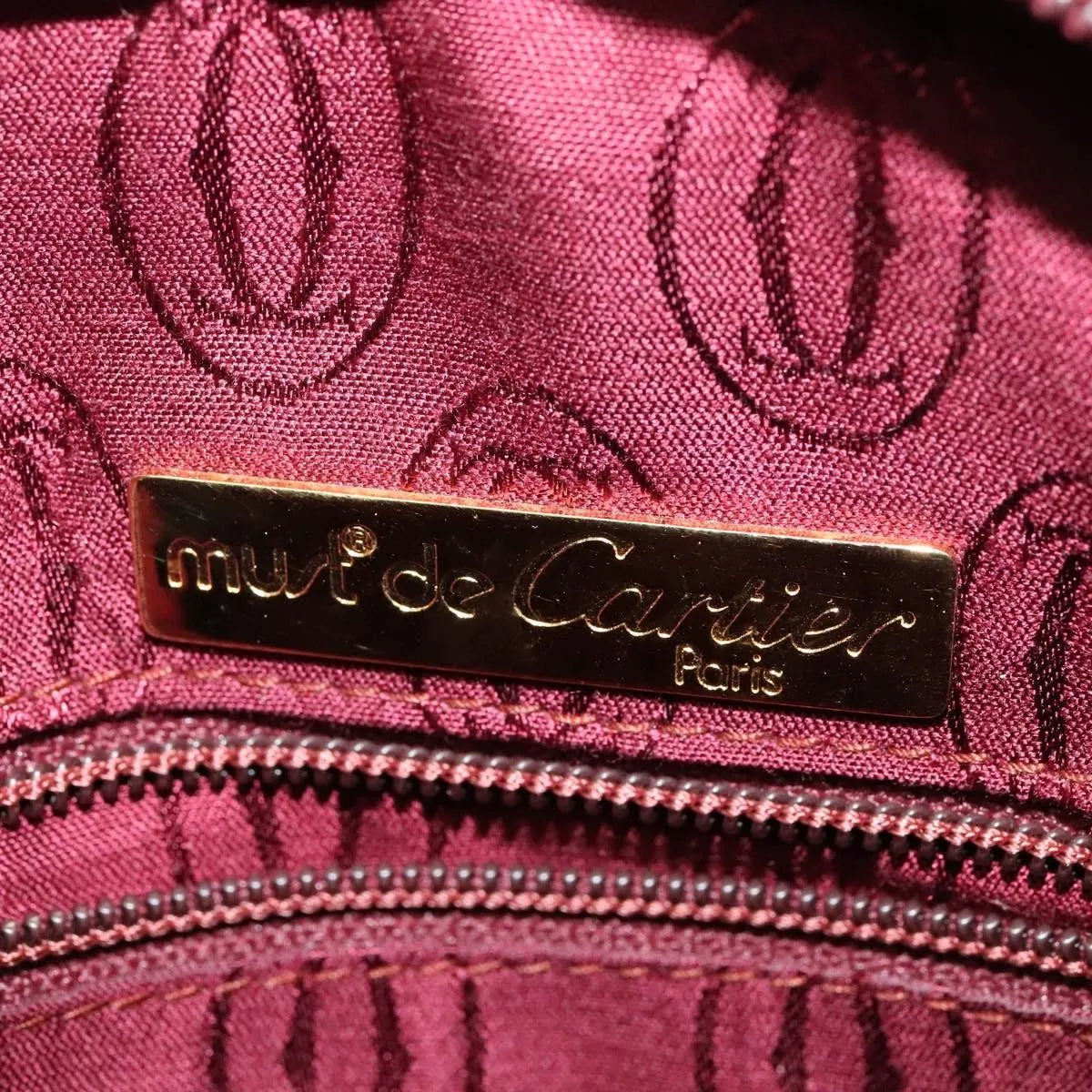 cartier Tasseled Must de Cartier Leather, Beige, Leather, Shoulder Bag