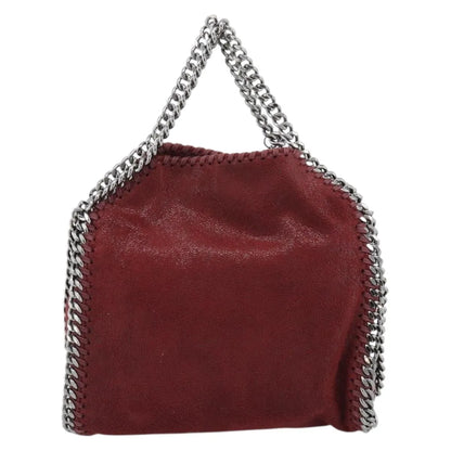 Stella McCartney Falabella Fold Over Clutch Faux Leather, Burgundy, Polyester, Crossbody Bag