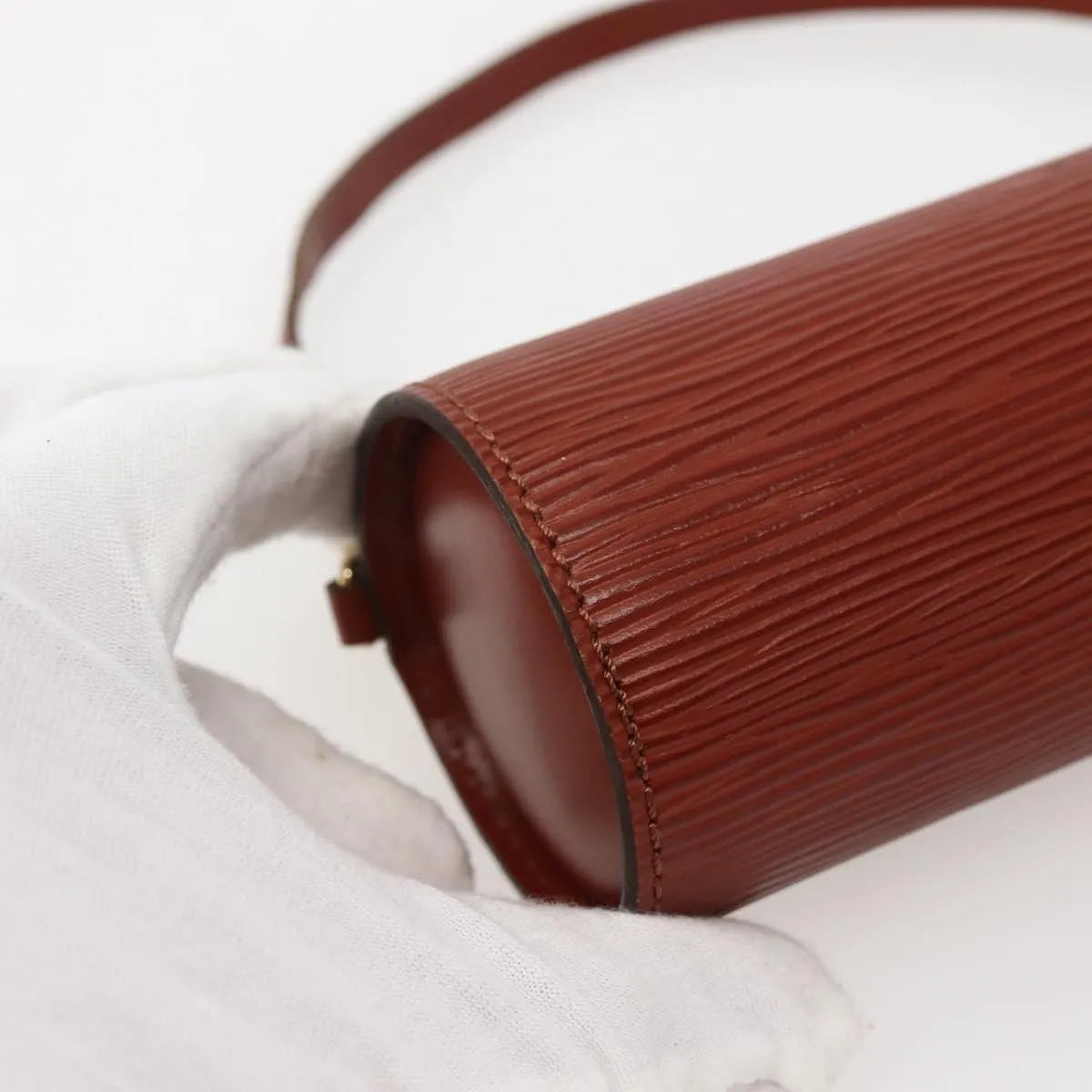 Louis Vuitton Soufflot Pochette Epi Leather, Brown, Leather, Clutch