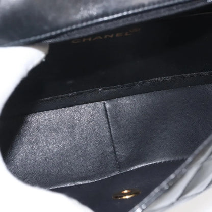 Chanel Vintage Diana Flap Quilted Patent, Black, Patent Leather, Shoulder Bag