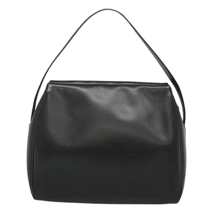 Celine Circle Logo Leather, Black, Leather, Handbag
