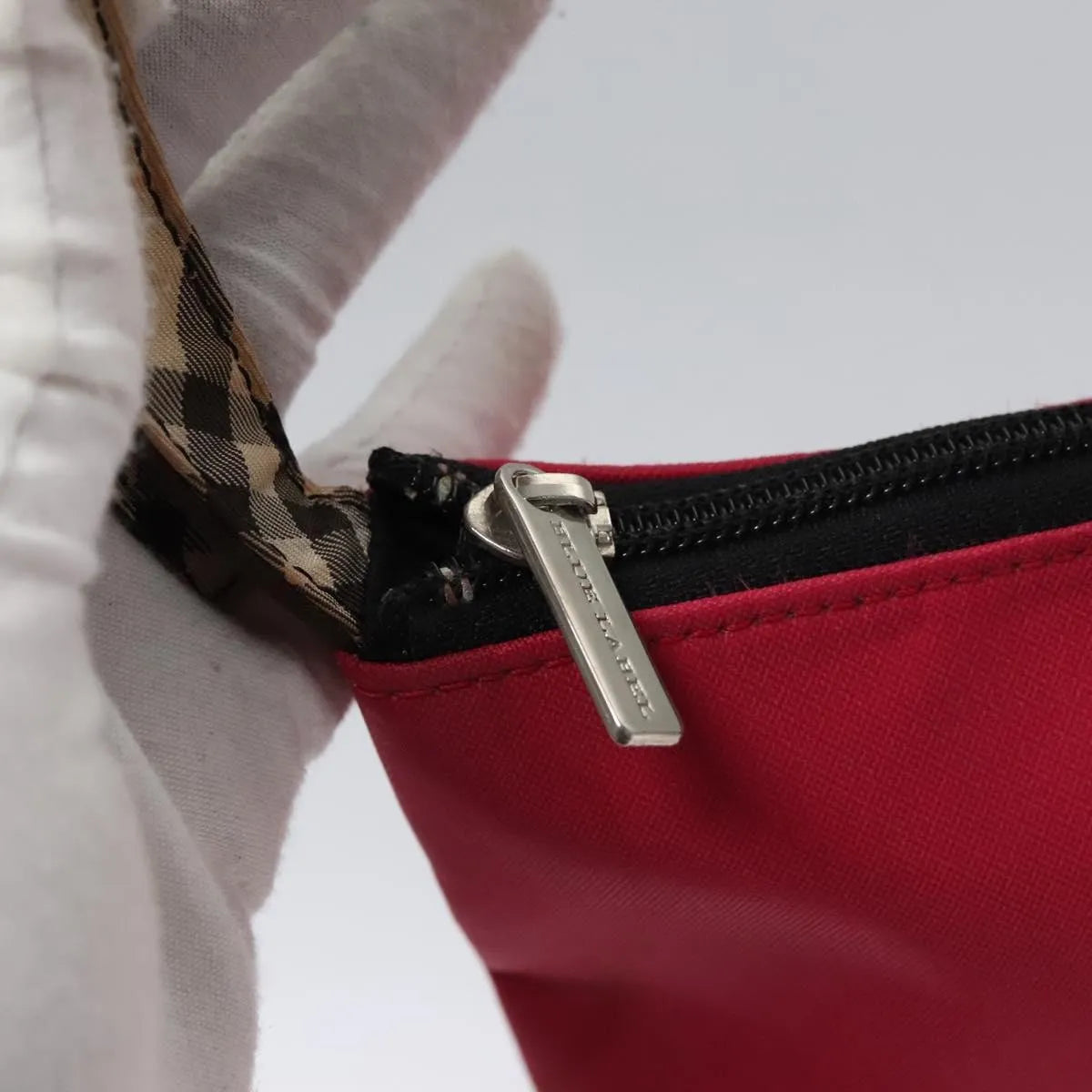 Burberry Nova Check Blue Label Nylon, Pink, Nylon, Shoulder Bag