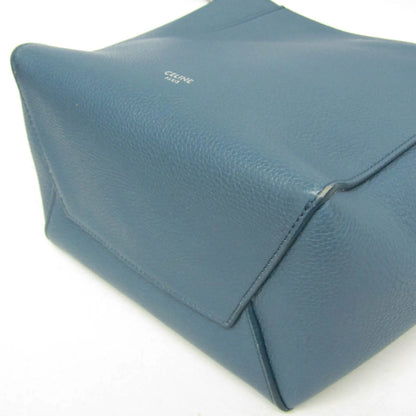 Celine Sangle Seau Calfskin, Blue, Leather, Shoulder Bag