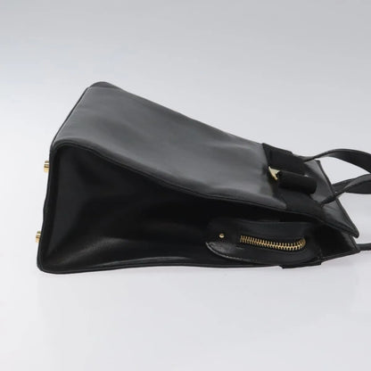 Salvatore Ferragamo Vala Leather, Black, Leather, Shoulder Bag