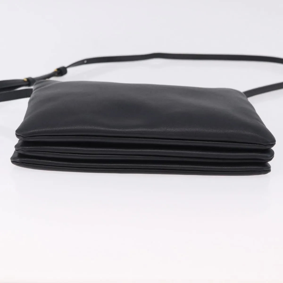 Celine Trio Leather, Black, Leather, Shoulder Bag
