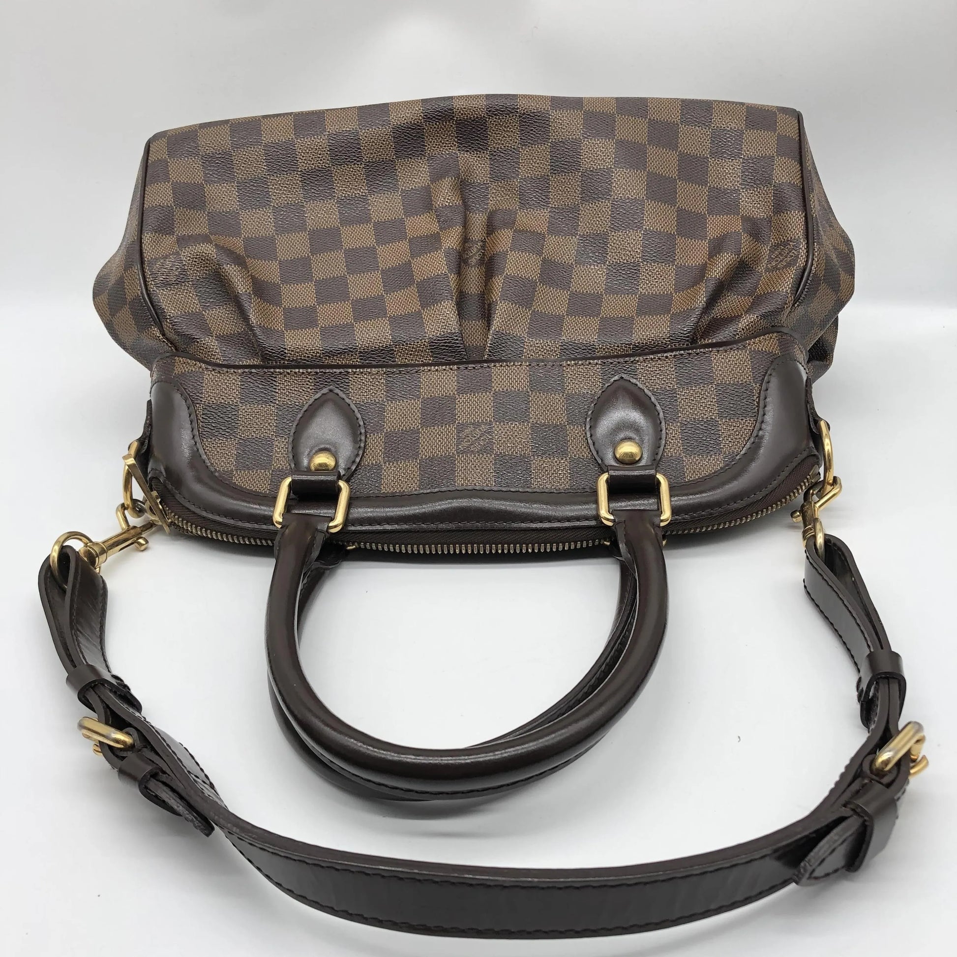 Louis Vuitton Trevi Damier Ebene, Brown, Canvas, Handbag