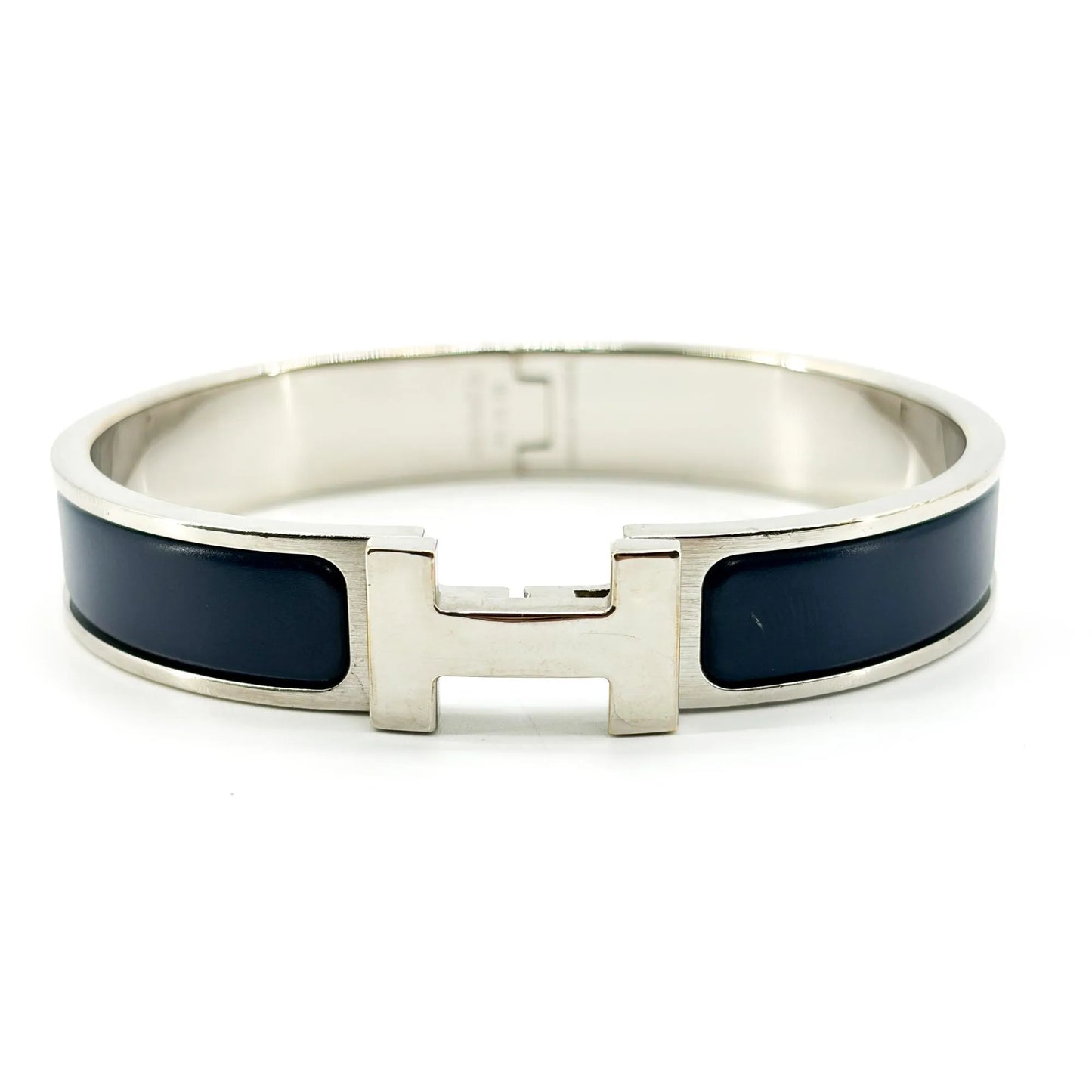 Hermes Clic H Enamel, Navy, Metal, Bracelet