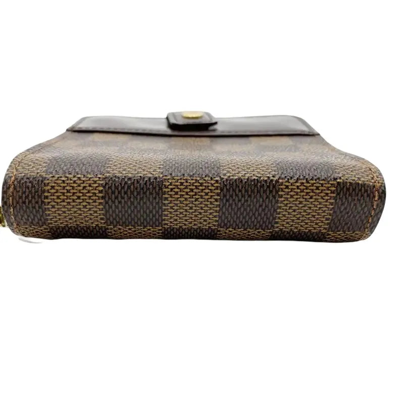 Louis Vuitton Compact Zippe Damier, Brown, Canvas, Wallet