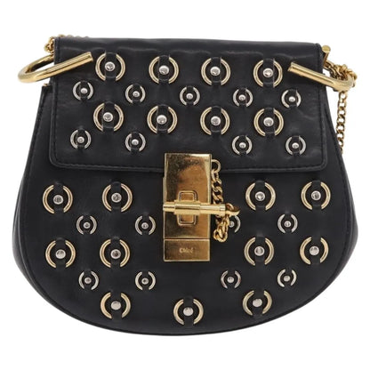 Chloe Drew Leather, Black, Leather, Shoulder Bag