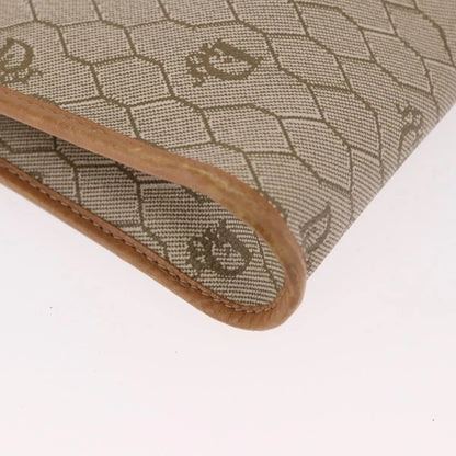 Christian Dior Vintage Honeycomb chain Canvas, Beige, Canvas, Shoulder Bag