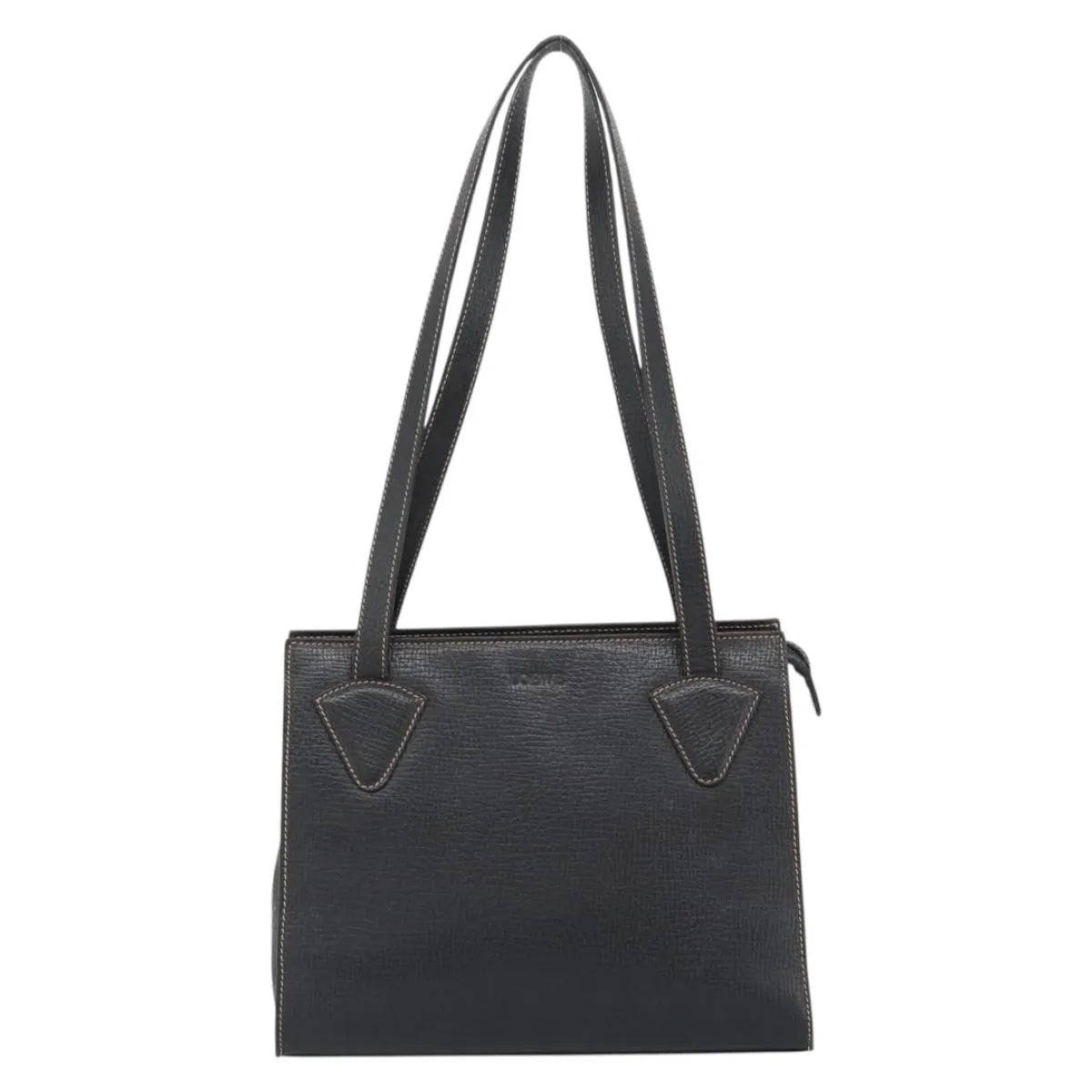 Loewe Vintage Leather, Black, Leather, Tote Bag