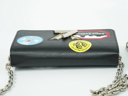 Louis Vuitton Twist Chain Limited Edition World Tour Epi Leather, Black, Leather, Shoulder Bag