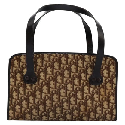 Christian Dior Vintage Trotter Canvas, Brown, Canvas, Handbag