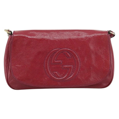 Gucci Soho Chain Patent, Pink, Patent Leather, Shoulder Bag