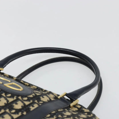 Christian Dior Vintage Trotter Boston Diorissimo Canvas, Navy, Canvas, Handbag