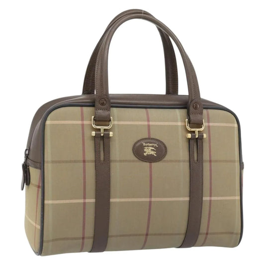 Burberry Nova check boston Canvas, Beige, Canvas, Handbag