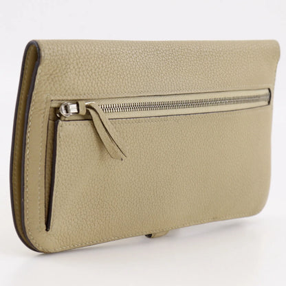 Hermes Dogon Recto Verso Leather, Beige, Leather, Wallet