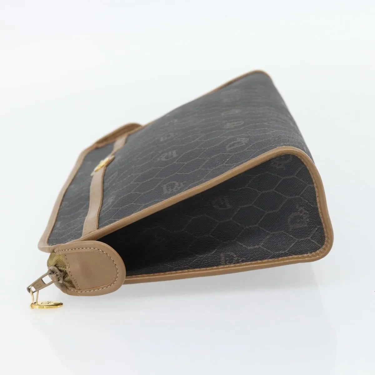 Christian Dior Vintage honeycomb clutch Canvas, Black, Canvas, Clutch