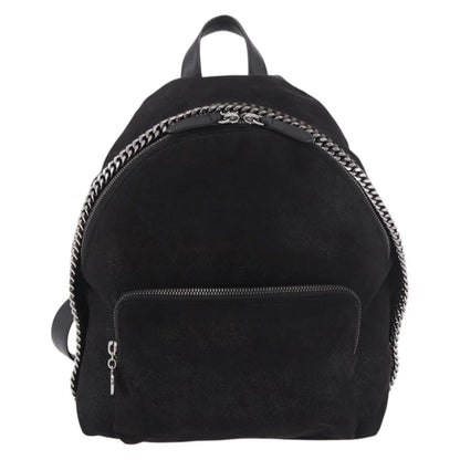 Stella McCartney Falabella Front Zip Shaggy Deer, Black, Polyester, Backpack