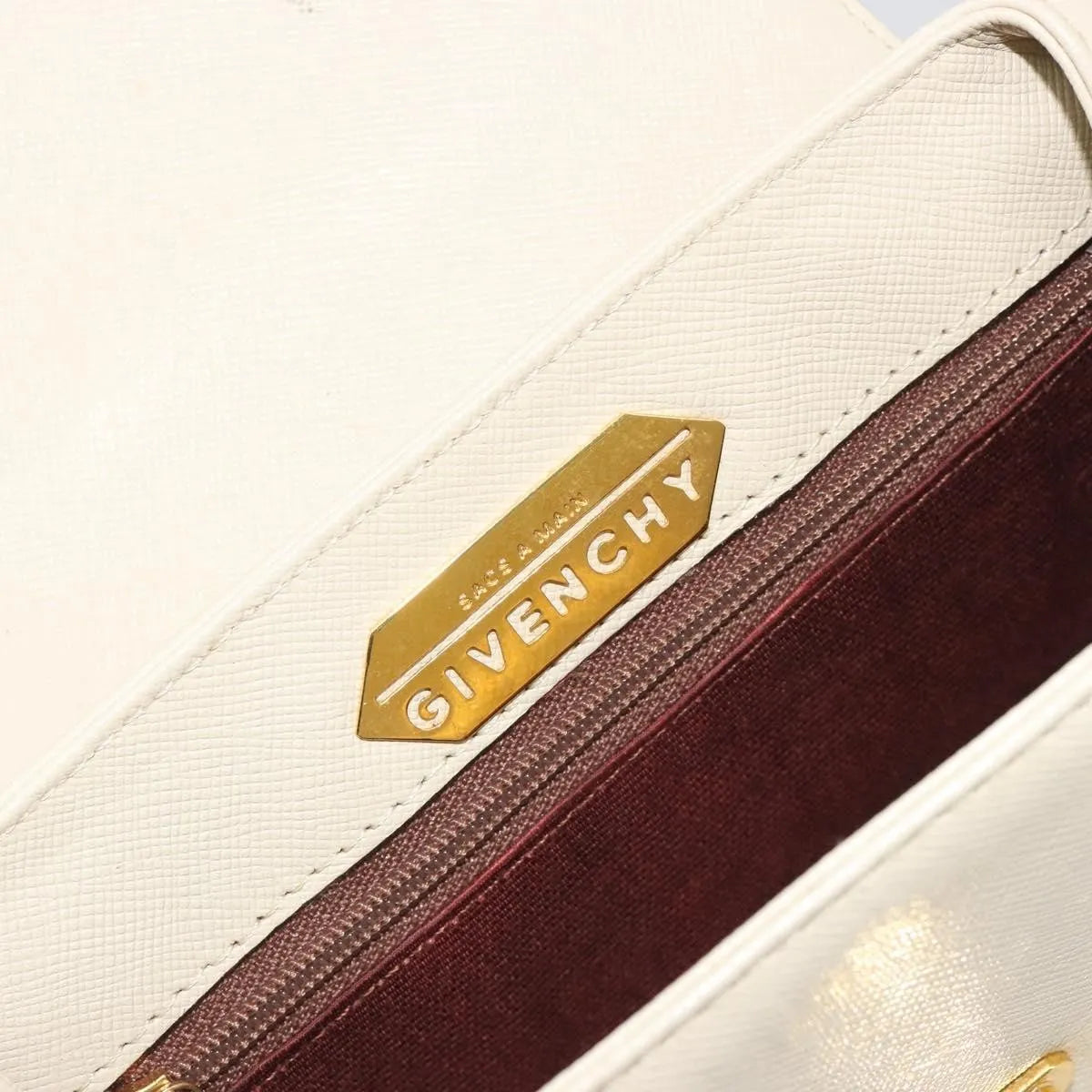 Givenchy Vintage Leather, White, Leather, Handbag