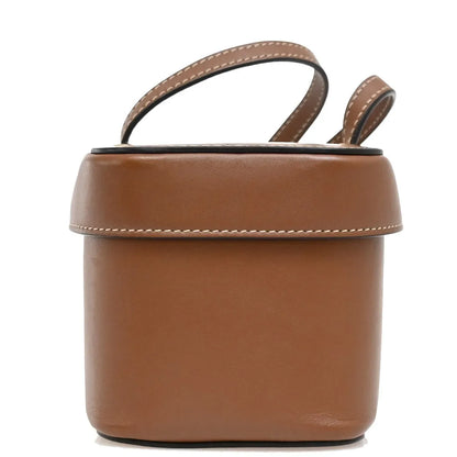 Celine Cuir Triomphe Box Leather, Brown, Leather, Handbag