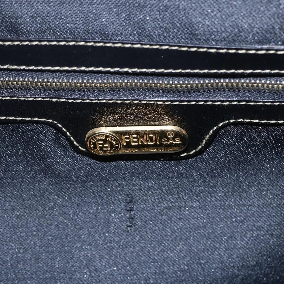 Fendi Vintage Pequin Logo Coated Canvas, Brown, Canvas, Backpack