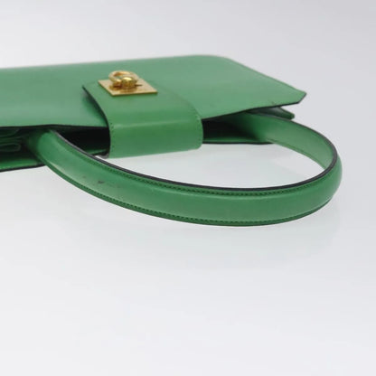 Celine vintage Leather, Green, Leather, Handbag