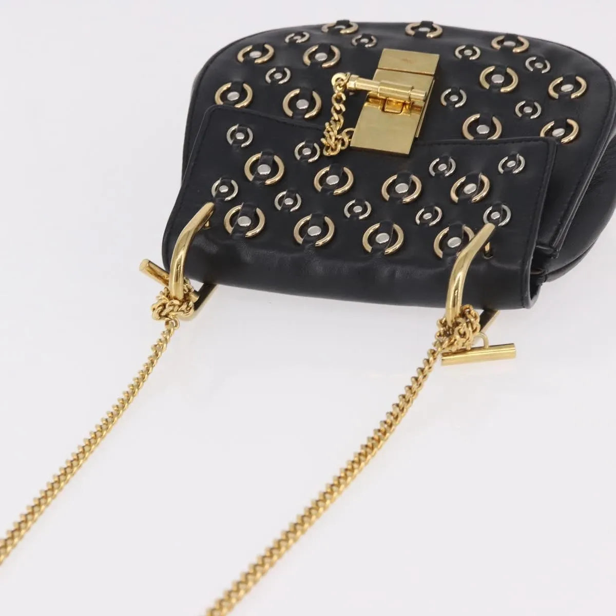 Chloe Drew Leather, Black, Leather, Shoulder Bag