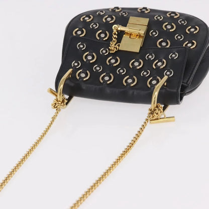 Chloe Drew Leather, Black, Leather, Shoulder Bag